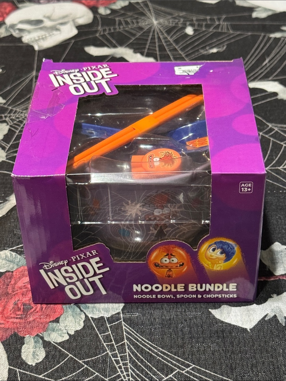 NEW DISNEY PIXAR INSIDE OUT NOODLE BUNDLE BOWL SPOON CHOPSTICKS CULTURE FLY